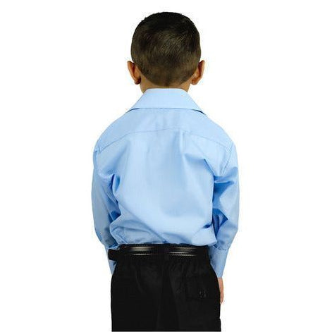 Camisa Vestir Infantil Juvenil Azul Cielo Tallas 2 A 16 - Garufa Jeans