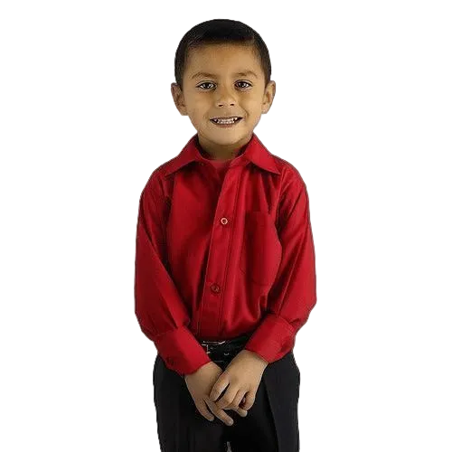 Camisa Vestir Infantil Juvenil Bailables Roja 2 A 16 - Garufa Jeans