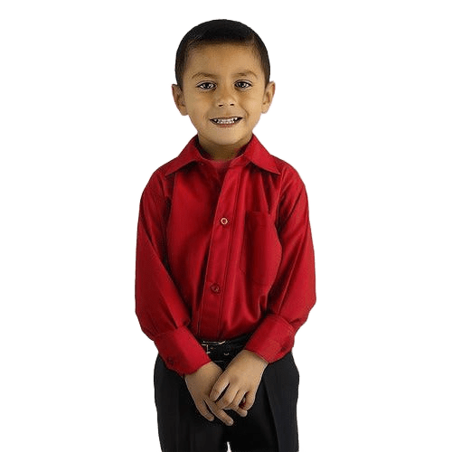 Camisa Vestir Infantil Juvenil Bailables Roja 2 A 16 - Garufa Jeans