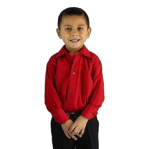 Camisa Vestir Infantil Juvenil Bailables Roja 2 A 16 - Garufa Jeans