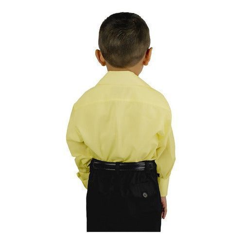 Camisa Vestir Infantil Juvenil Escolar Amarilla 2 A 16 - Garufa Jeans
