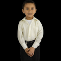 Camisa Vestir Infantil Juvenil Escolar Beige O Hueso 2 A 16 - Garufa Jeans