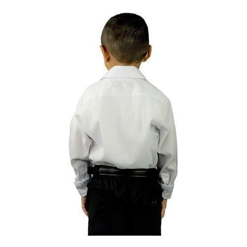 Camisa Vestir Infantil Juvenil Escolar Blanca 2 A 16 - Garufa Jeans