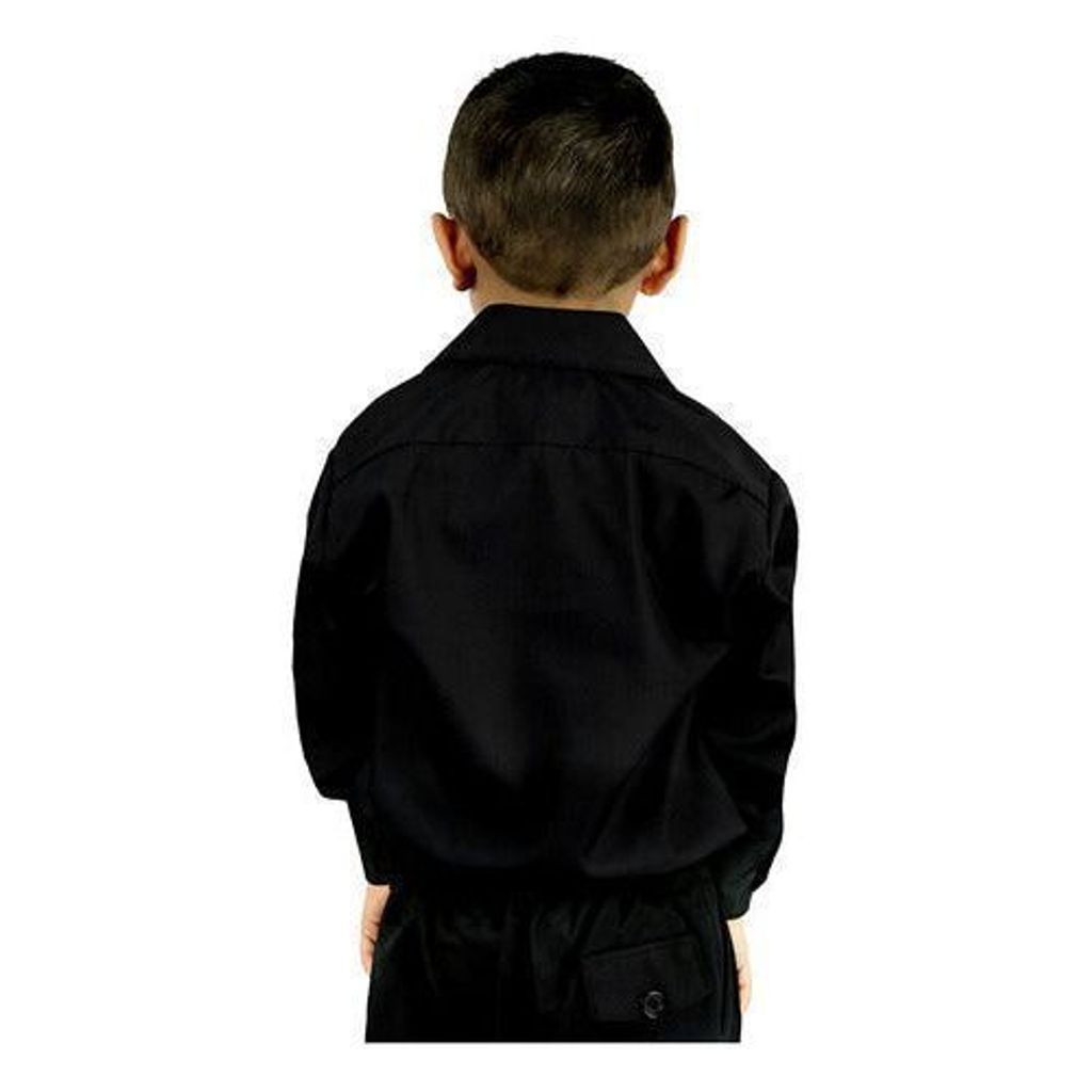 Camisa Vestir Infantil Juvenil Negra Tallas 2 A 16 - Garufa Jeans
