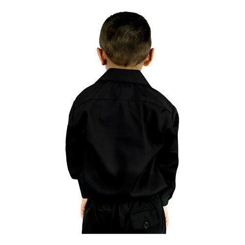 Camisa Vestir Infantil Juvenil Negra Tallas 2 A 16 - Garufa Jeans