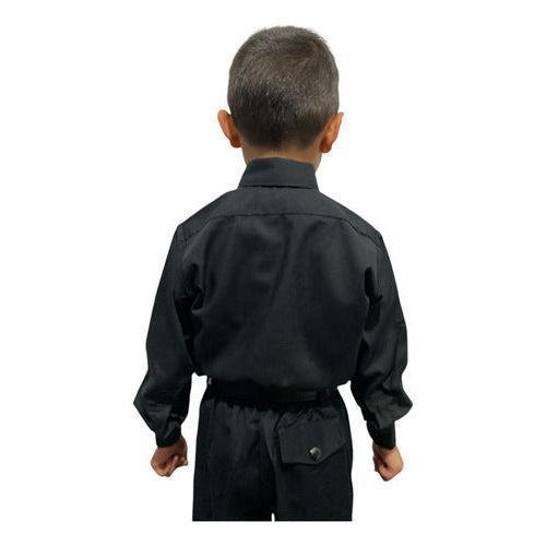 Camisa Vestir Infantil Juvenil Negra Tallas 2 A 16 - Garufa Jeans