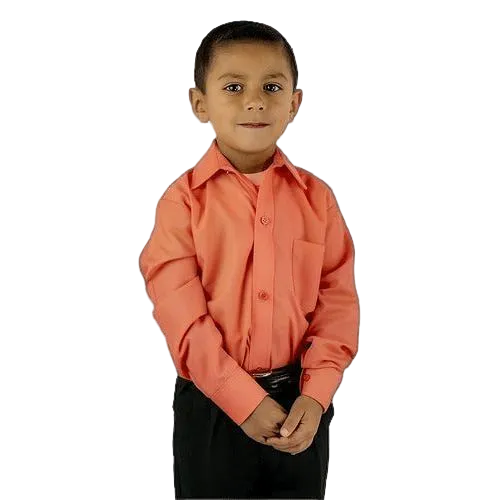 Camisa Vestir Infantil Juvenil Salida Escolar Coral 2 A 16 - Garufa Jeans