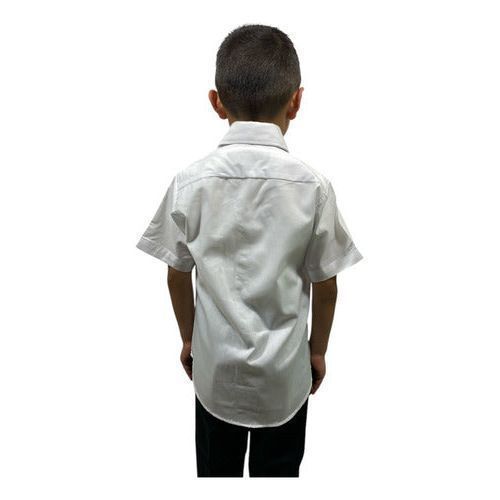 Camisa Vestir Infantil Manga Corta Escolar Blanca 2 A 16 - Garufa Jeans