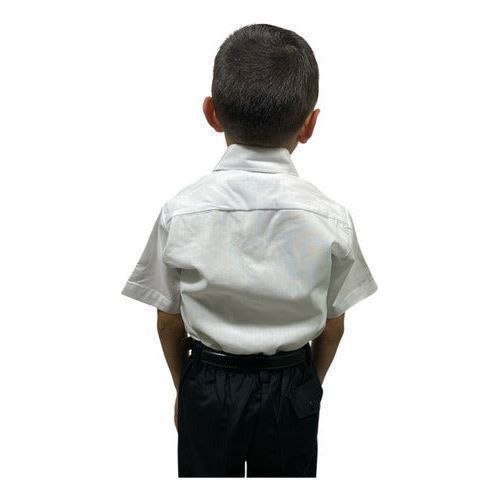 Camisa Vestir Infantil Manga Corta Escolar Blanca 2 A 16 - Garufa Jeans