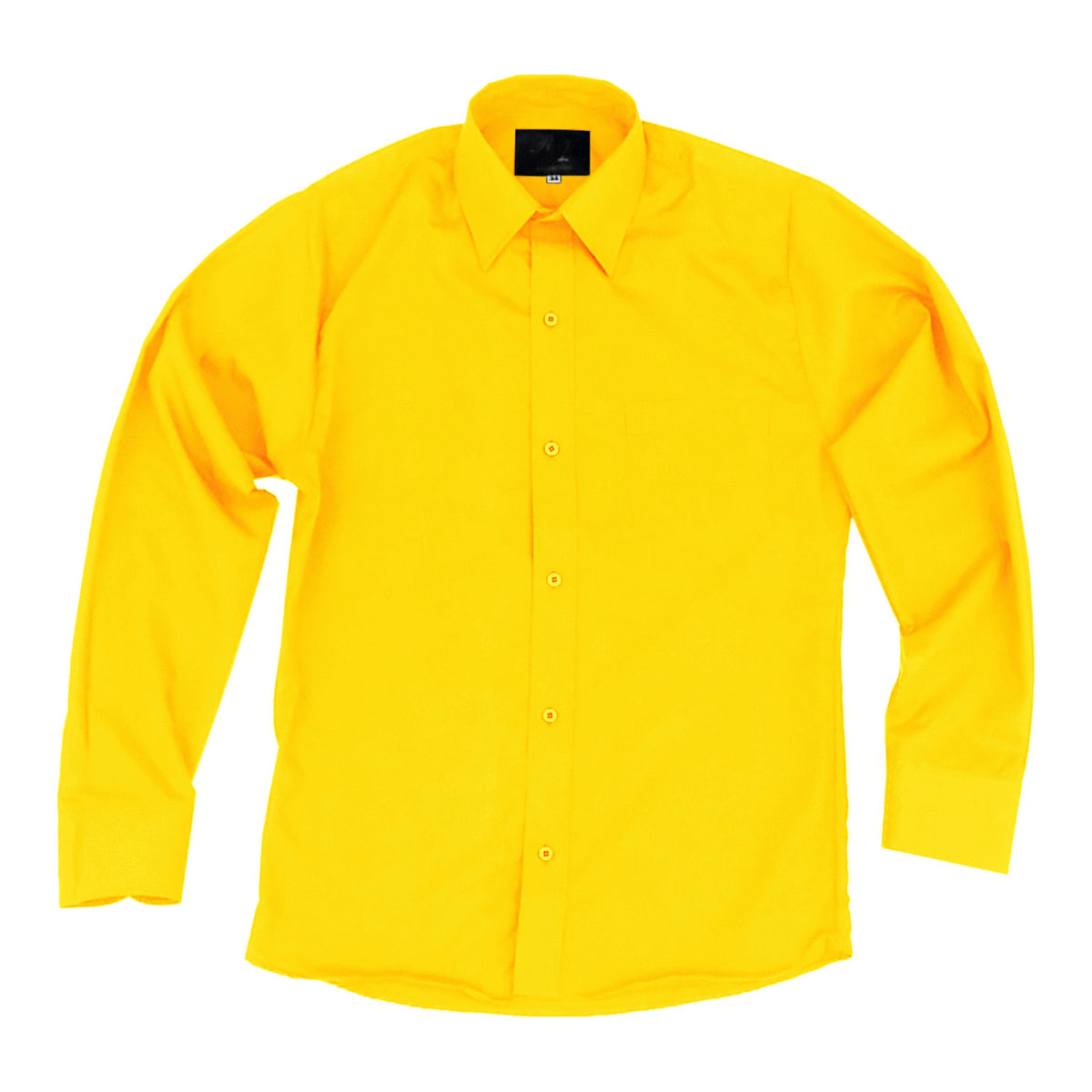 Camisa de vestir infantil mango Rodolfo Valentini, prenda sola frontal con etiqueta negra. | color:mango-rodolfo