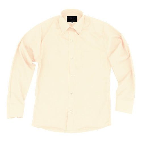 Camisa Vestir Para Adulto Hueso O Beige Talla Extras 44 A 50 - Garufa Jeans