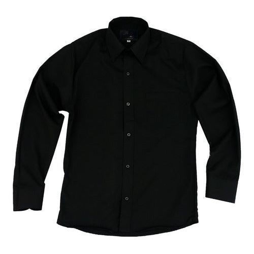 Camisa Vestir Para Adulto Negra Tallas Extras 44, 46, 48, 50 - Garufa Jeans