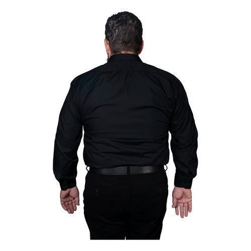 Camisa Vestir Para Adulto Negra Tallas Extras 44, 46, 48, 50 - Garufa Jeans