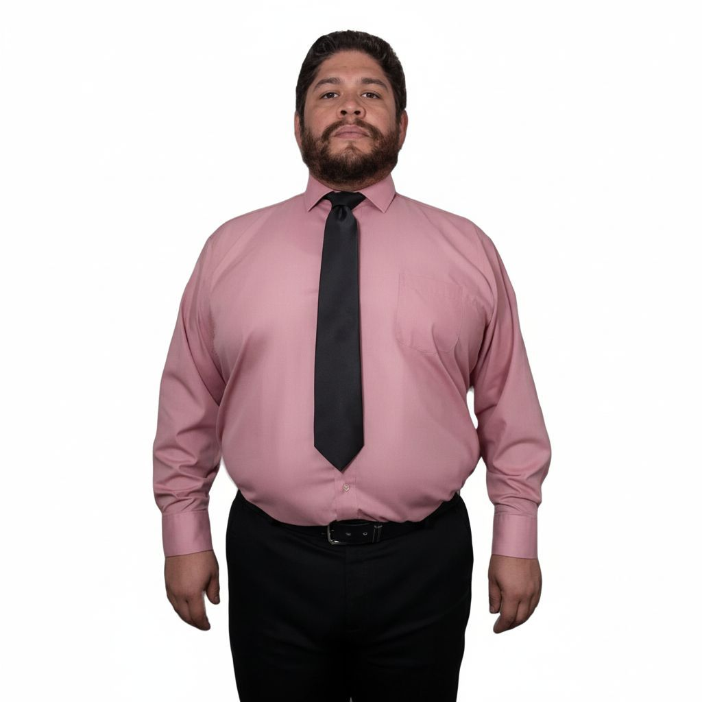 Camisa Vestir Para Adulto Palo De Rosa Tallas Extras 44 A 50 - Garufa Jeans