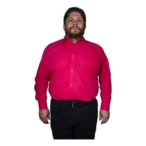 Camisa Vestir Para Adulto Rosa Fiusha Tallas Extras 58 A 60 - Garufa Jeans
