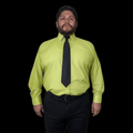 Camisa Vestir Para Adulto Verde Manzana Talla Extras 44 A 50 - Garufa Jeans