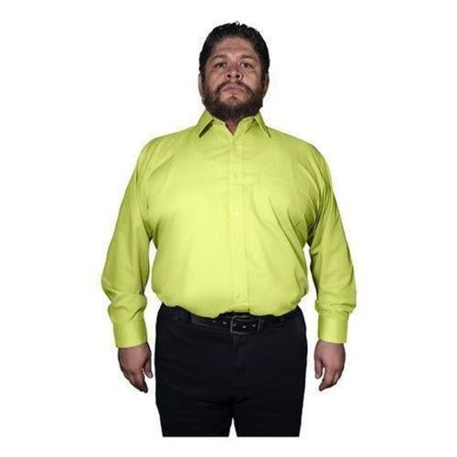 Camisa Vestir Para Adulto Verde Manzana Talla Extras 44 A 50 - Garufa Jeans