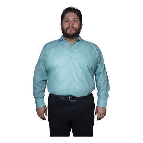Camisa Vestir Para Adulto Verde Menta Tallas Extras 44 A 50 - Garufa Jeans