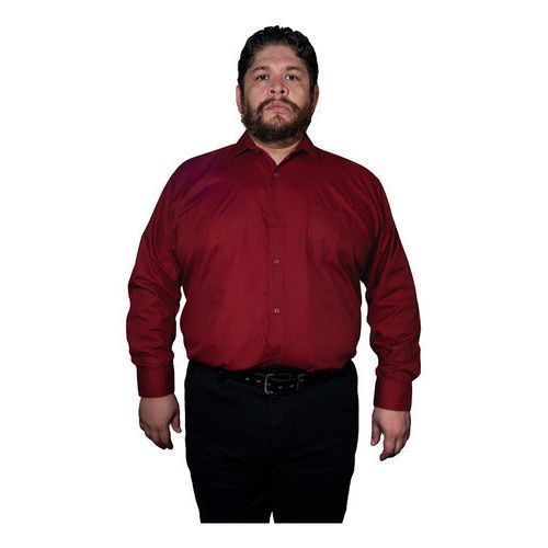 Camisa Vestir Para Adulto Vino Tallas Extras 44, 46, 48 Y 50 - Garufa Jeans