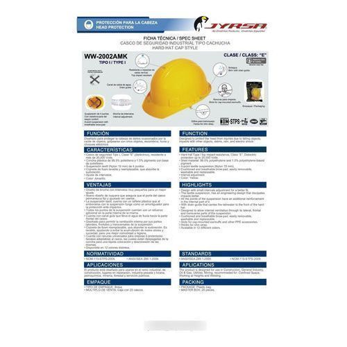 Casco Seguridad Jyrsa Ajuste Intervalos Dieléctrico Nom - Garufa Jeans