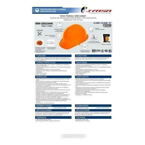 Casco Seguridad Jyrsa Ajuste Intervalos Dieléctrico Nom - Garufa Jeans