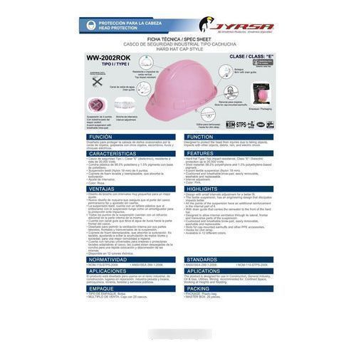 Casco Seguridad Jyrsa Ajuste Intervalos Dieléctrico Nom - Garufa Jeans