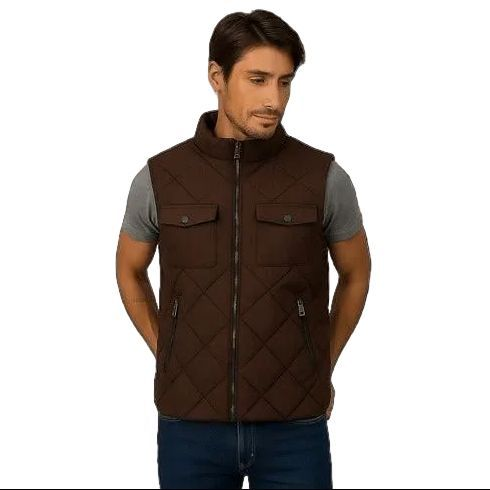 Chaleco De Pana Panilla Capitonado Cálido Abrigador Casual - Garufa Jeans