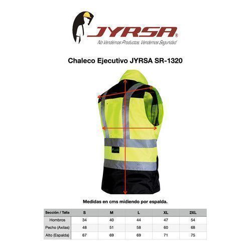 Chaleco Jyrsa Eco - 1320 Ejecutivo Seguridad Con Reflejantes - Garufa Jeans