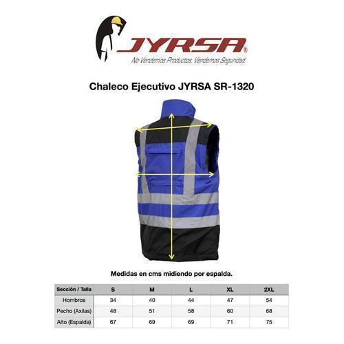 Chaleco Jyrsa Eco - 1320 Ejecutivo Seguridad Con Reflejantes - Garufa Jeans
