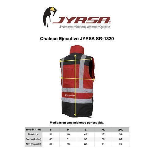 Chaleco Jyrsa Eco - 1320 Ejecutivo Seguridad Con Reflejantes - Garufa Jeans