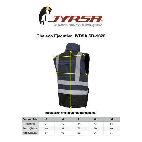 Chaleco Jyrsa Eco - 1320 Ejecutivo Seguridad Con Reflejantes - Garufa Jeans