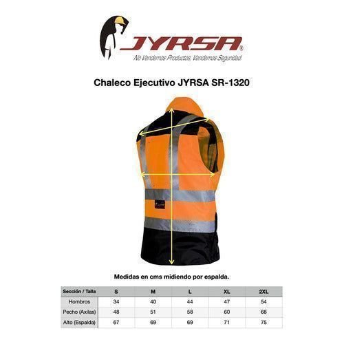Chaleco Jyrsa Eco - 1320 Ejecutivo Seguridad Reflejantes Extra - Garufa Jeans