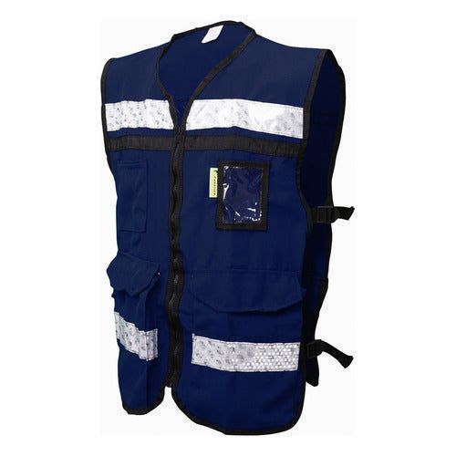 Chaleco Jyrsa Eco - 2040 Brigadista Con Reflejantes Seguridad - Garufa Jeans