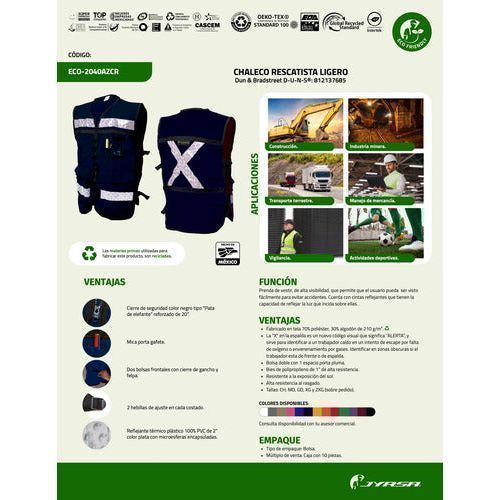 Chaleco Jyrsa Eco - 2040 Brigadista Con Reflejantes Seguridad - Garufa Jeans
