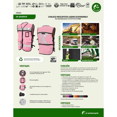 Chaleco Jyrsa Eco - 2040 Brigadista Con Reflejantes Seguridad - Garufa Jeans