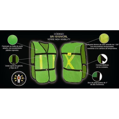 Chaleco Jyrsa Sr - 1010 Malla Con Reflejantes Construcción - Garufa Jeans