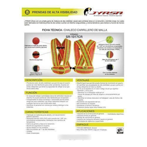 Chaleco Jyrsa Sr - 1017 Carrillero Reflejantes Seguridad - Garufa Jeans