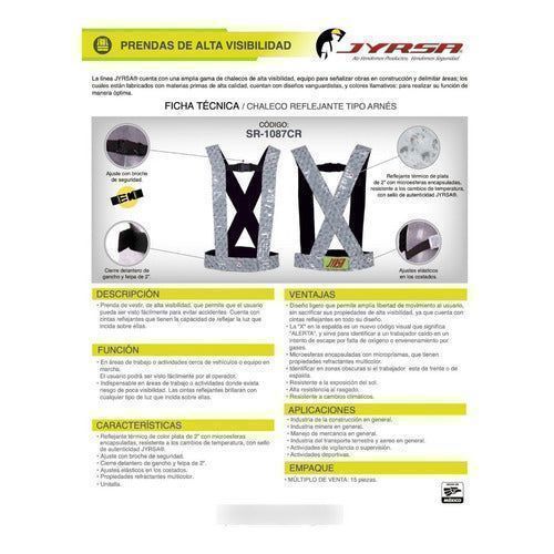 Chaleco Jyrsa Sr - 1087 Carrillero Carrillera Reflejante Gris - Garufa Jeans