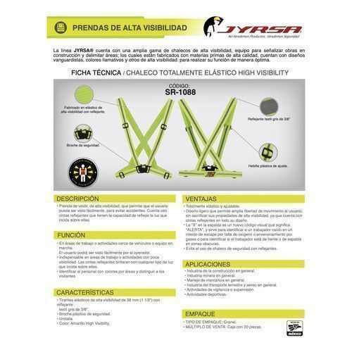 Chaleco Jyrsa Sr - 1088 Carrillero Carrillera Reflejante - Garufa Jeans