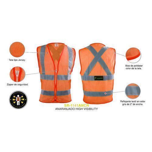Chaleco Jyrsa Sr - 1141 Tela Jersey Reflejantes Construcción - Garufa Jeans