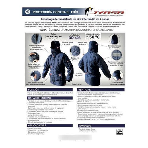 Chamarra Jyrsa Dd - 408 Cazadora Térmica Menos - 50 Grados C - Garufa Jeans