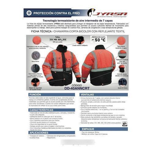 Chamarra Jyrsa Dd40 Térmica Con Reflejantes Menos - 50 Grados - Garufa Jeans