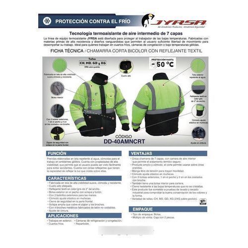 Chamarra Jyrsa Dd40 Térmica Con Reflejantes Menos - 50 Grados - Garufa Jeans