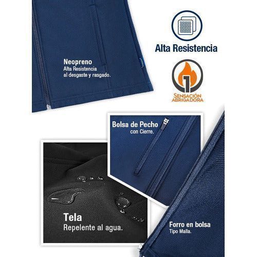 Chamarra Preslow Valle De Bravo Softshell Neopreno Repelente - Garufa Jeans
