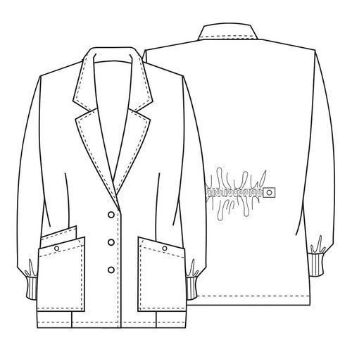 Cherokee 1302 Bata Corta Médica Clínica Consulta Mujer - Garufa Jeans