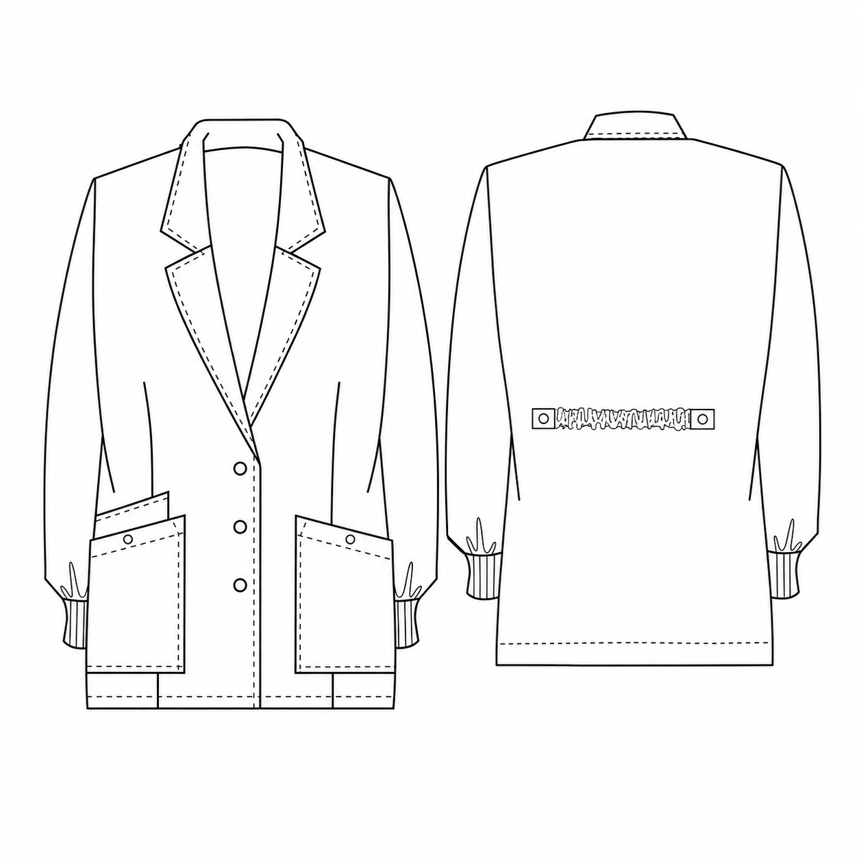 Ficha técnica de bata médica corta Cherokee 1302 Professional Whites para mujer blanca, frente y espalda | color:blanca