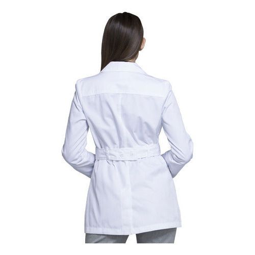 Bata corta médica Cherokee 2316 para mujer en blanca, detalle de confección | color:blanca