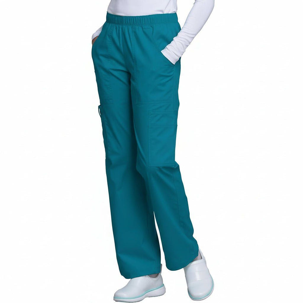 Pantalón quirúrgico Cherokee 4005 para mujer azul Caribe, vista frontal