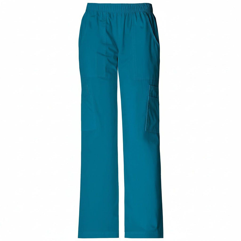 Pantalón quirúrgico Cherokee 4005 para mujer azul Caribe, vista frontal sin modelo