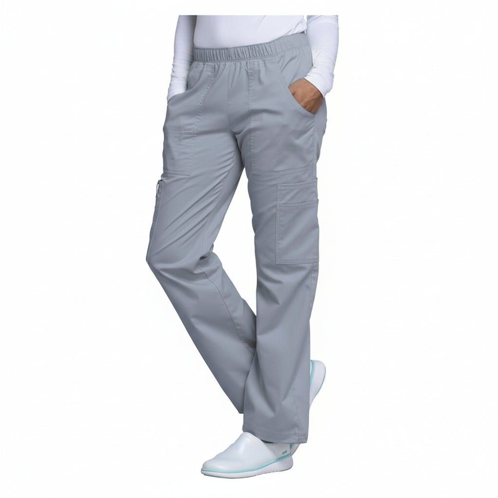 pantalon quirurgico Cherokee 4005 para mujer gris, vista diagonal